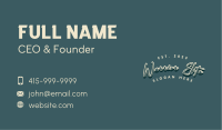Classic Branding Wordmark Business Card