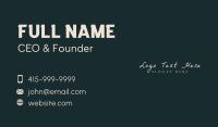 Fashion Brand Wordmark Business Card