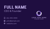 Digital Cyber Letter O Business Card Design