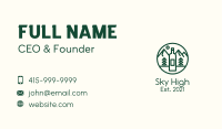 Outdoor Camping Wine Business Card