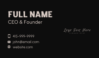 Classic Script Wordmark Business Card