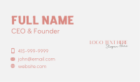 Stylish Feminine Wordmark Business Card