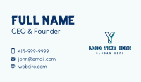 Consulting Company Letter Y Business Card