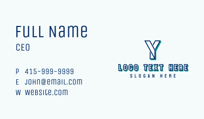 Consulting Company Letter Y Business Card Image Preview
