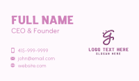 Star Letter G Business Card