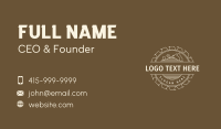 Vintage Handyman Carpentry Badge Business Card Design