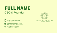 Green Floral Garden Business Card Design