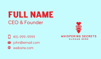 Red Hipster Love Business Card Image Preview