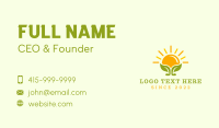 Sunset Leaf Gardening Business Card