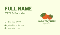 Organic Fruit Oranges Business Card