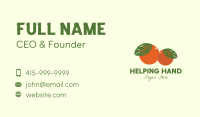 Organic Fruit Oranges Business Card Design