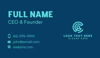 Online Network Letter C Business Card