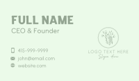 Natural Plant Embroidery Business Card Design