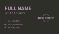 Urban Gothic Wordmark Business Card Image Preview