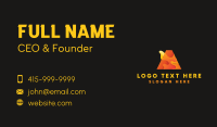 Orange Letter A Flame Business Card