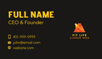 Orange Letter A Flame Business Card