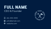 Blue Hipster Axe Business Card Design