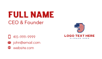 American Flag Eagle Shield Business Card Design