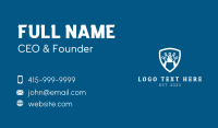 White Bowling Emblem  Business Card