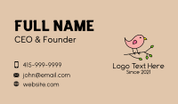 Eco Songbird Cartoon Business Card