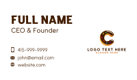 Donut Bakeshop Letter C Business Card Design