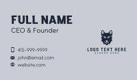 Wild Wolf Dog Business Card Design