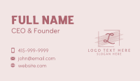 Feminine Fashion Letter  Business Card