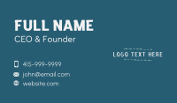Chalk School Wordmark Business Card