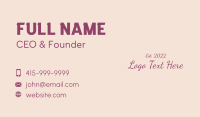 Premium Script Wordmark Business Card Design