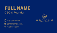 Gold Tower Shield Business Card