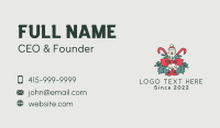 Festive Holiday Wreath Business Card