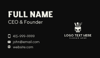 Skull Barber Hairstylist Business Card