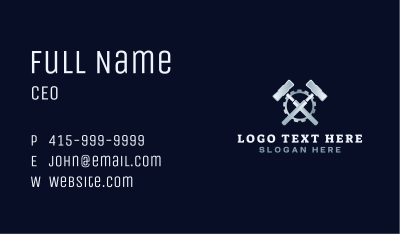 Masonry Hammer Industrial Business Card Image Preview