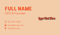 Script Business Card example 3