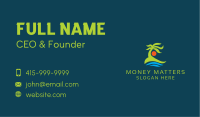 Palm Tree Sun Sea Business Card
