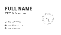 Elegant Badge Letter  Business Card