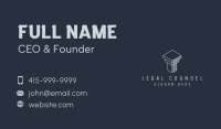 Construction Business Column Business Card