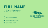 Green Bird Leaves Business Card Design