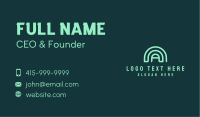 Green Dome Letter A Business Card