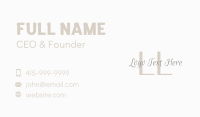 Feminine Script Letter Business Card