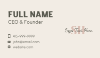 Elegant Cursive Letter Business Card