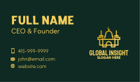 Geometric Golden Mosque Business Card