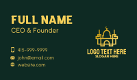 Geometric Golden Mosque Business Card Design