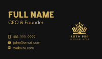 Gold Fashion Crown Business Card