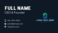Technology Circuit Letter S Business Card Design