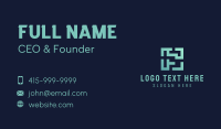 Cyber Maze Code Business Card Design