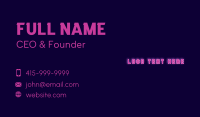 Neon Digital Wordmark Business Card Design