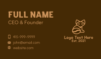 Fox Tail Coffee Bean Business Card