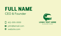 Green Crocodile Animal Business Card Design