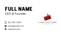 Red Rockstar Skull Business Card